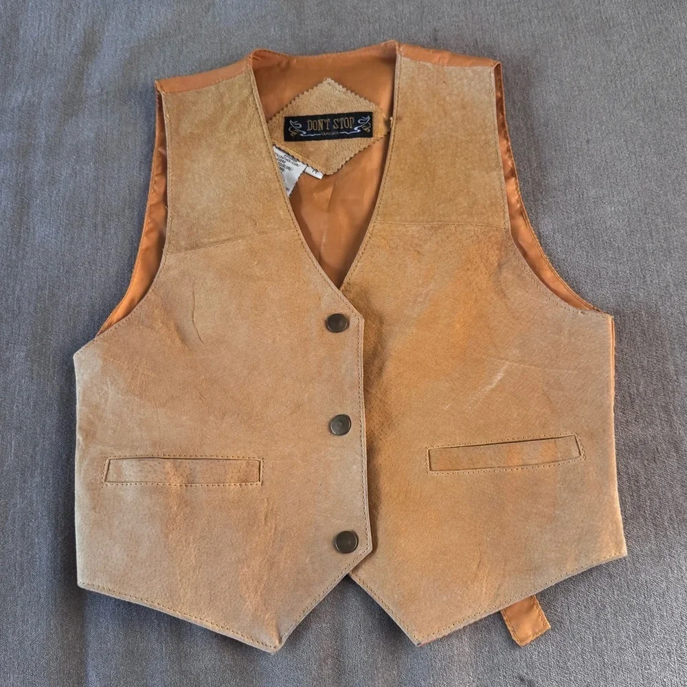 Vintage Don’t Stop Classics Yellow Suede Vest